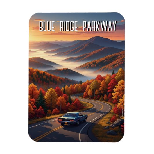 Vintage Blue Ridge Parkway Souvenir マグネット (縦)
