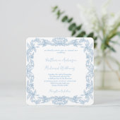 Vintage Blue Square Elegant Wedding  (スタンド正面)