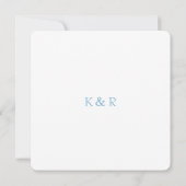 Vintage Blue Square Elegant Wedding  (裏面)