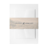 Vintage Blue Toile French Tapestry Elegant Wedding 招待状ベリーバンド (正面例)