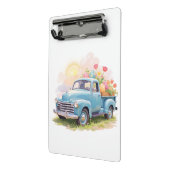 Vintage Blue Truck with Easter Eggs & Tulips ミニクリップボード (アングル2)
