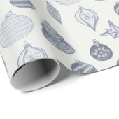 Vintage Blue + White Ornament ラッピングペーパー (ロールコーナー)