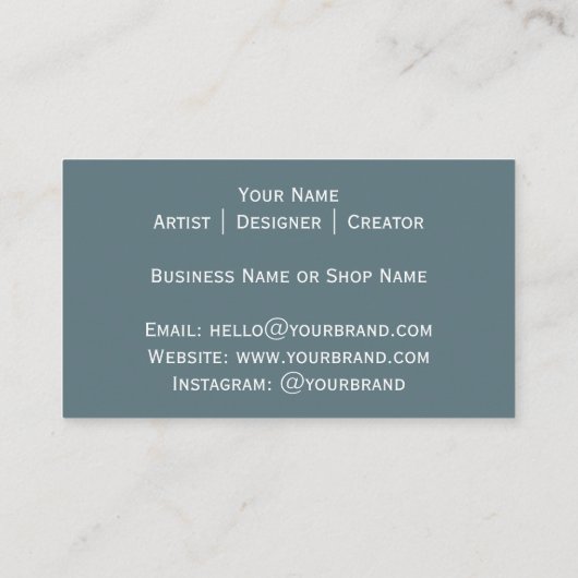 Vintage Bluebells  名刺 (裏面)