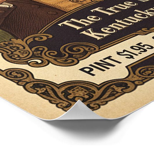 Vintage Bluegrass Bourbon Advertising Poster ポスター (角)