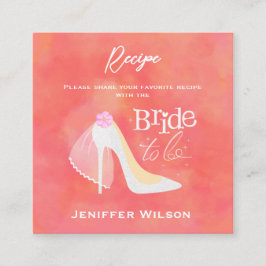 Vintage Blush Pink Bride To Be Bridal Shower エンクロージャーカード