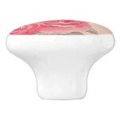 Vintage Blush Pink Floral Ceramic Knob セラミックノブ (側面)