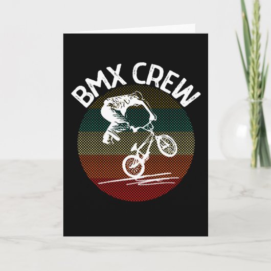 Vintage BMX Crew Track Racing Biker カード (正面)