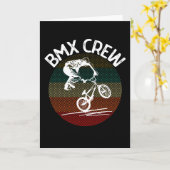 Vintage BMX Crew Track Racing Biker カード (黄色い花)