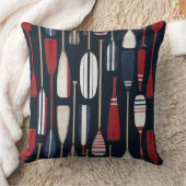 Vintage Boat Oars, Red, White & Blue クッション (ブランケット)