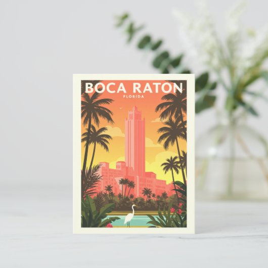 Vintage Boca Raton Florida ポストカード (スタンド正面)