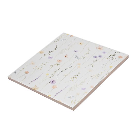 Vintage Bohemian Wildflower Botanical タイル (側面)