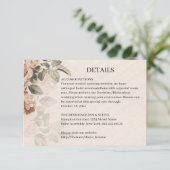 Vintage Boho Botanical Details Rustic Terracotta 出欠カード (スタンド正面)