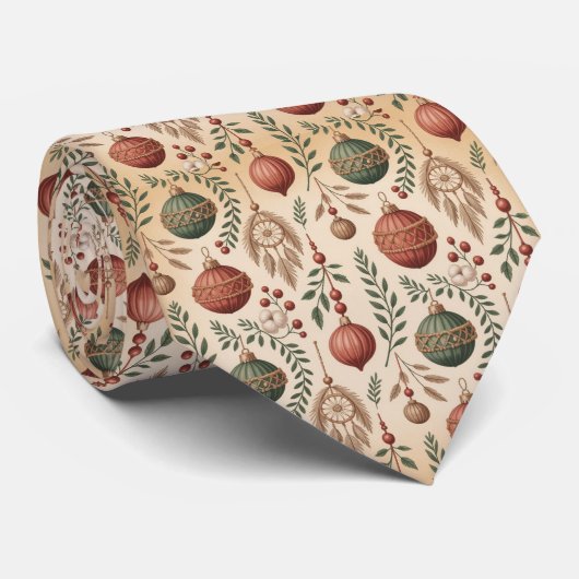 Vintage Boho Christmas ネクタイ (ロール)