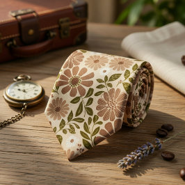 Vintage Boho Floral ネクタイ