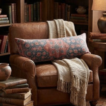 Vintage Boho Floral Kilim Rust Terracotta & Teal 