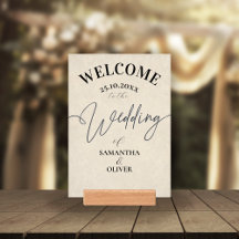 Vintage Boho Welcome Sign