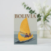 Vintage Bolivia Lake Titicaca Travel ポストカード (スタンド正面)