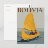 Vintage Bolivia Lake Titicaca Travel ポストカード (正面/裏面)
