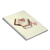  Vintage Book Aesthetic with Heart Map & Botanical ノートブック (右側)