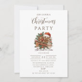 Vintage Book Lover Christmas 招待状 (正面)