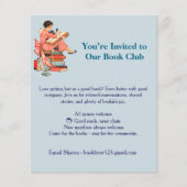 Vintage Book Lover Reading Illustration チラシ (正面)