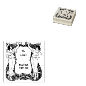 Vintage book shelf ex libris rubber stamp ラバースタンプ (押印)