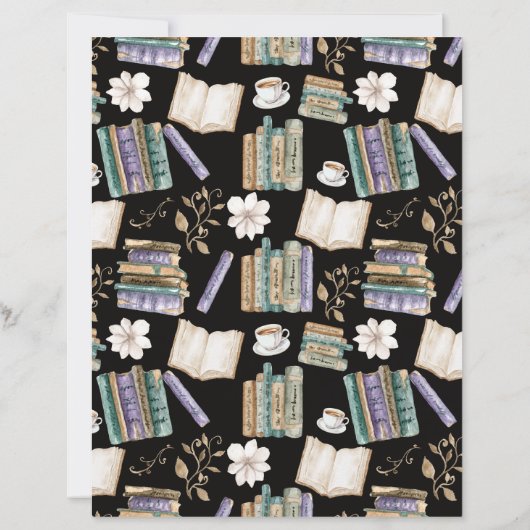 Vintage Books Scrapbook Paper in Black (裏面)