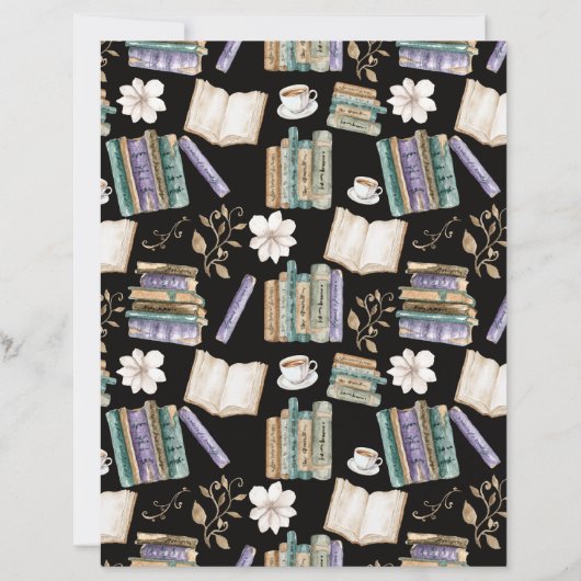 Vintage Books Scrapbook Paper in Black (正面)