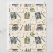 Vintage Books Scrapbook Paper in Cream (正面)
