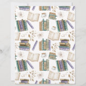 Vintage Books Scrapbook Paper in White (裏面)