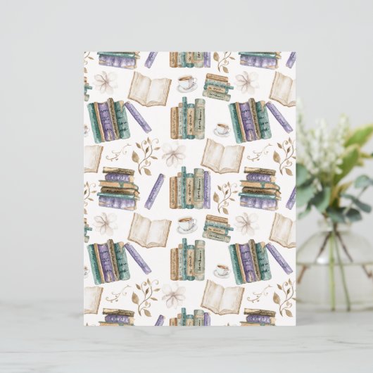 Vintage Books Scrapbook Paper in White (スタンド正面)