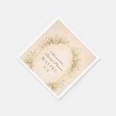 Vintage Bookstack Garden Bridal Shower スタンダードカクテルナプキン (角)