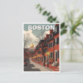 Vintage Boston Beacon Hill Travel ポストカード (スタンド正面)