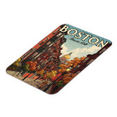 Vintage Boston Beacon Hill Travel マグネット (左側)