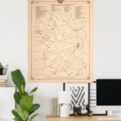 Vintage Boston George Washington Landmark Map ポスター (ホームオフィス)