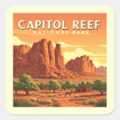 Vintage Boston Massachusetts スクエアシール (正面)