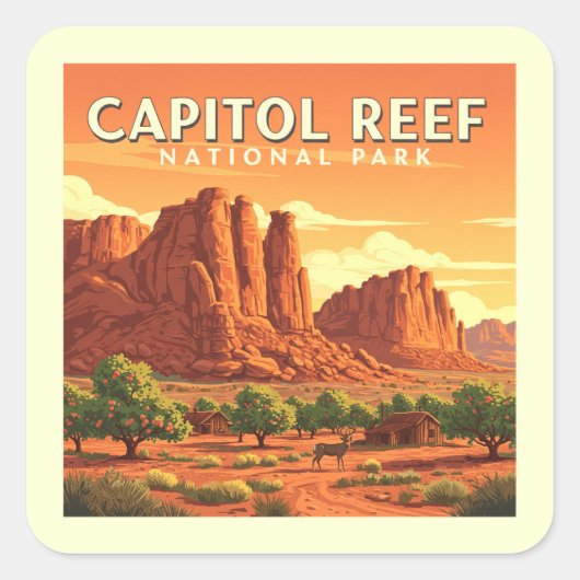 Vintage Boston Massachusetts スクエアシール (正面)