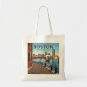 Vintage Boston Massachusetts トートバッグ (正面)
