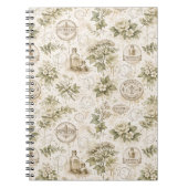 Vintage Botanical Apothecary Notebook ノートブック (正面)
