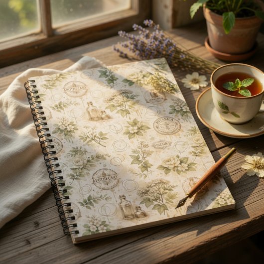 Vintage Botanical Apothecary Notebook ノートブック