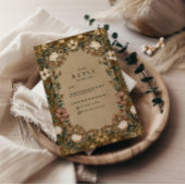 Vintage Botanical Autumn Wedding 出欠カード