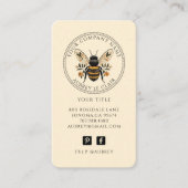 Vintage Botanical Bee Logo Template 名刺 (正面)