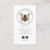 Vintage Botanical Bee Logo Template 名刺 (正面)