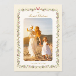 vintage botanical bow 1 photo flat  シーズンカード