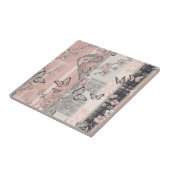 Vintage Botanical Butterfly Toile Pattern (4) タイル (側面)