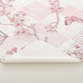 Vintage Botanical Butterfly Toile Pattern (7) シェルパブランケット (3/4)