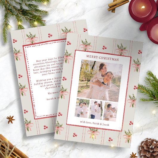 Vintage Botanical Christmas Card シーズンカード