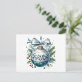 Vintage Botanical Christmas Ornament  ポストカード (スタンド正面)