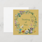 Vintage Botanical Circle Wreath Notecards with Env ノートカード (正面/裏面)