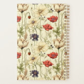Vintage Botanical Cottagecore Stationery プランナー手帳 (裏面)